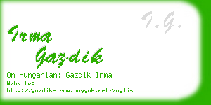 irma gazdik business card